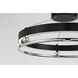 Grande Illusion LED 21.25 inch Coal with Polished Nickel Pendant Ceiling Light