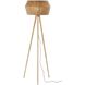 Montana 61 inch 150.00 watt Natural Wood Floor Lamp Portable Light
