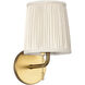 Alora Mood Scout 1 Light 6 inch Brushed Gold and White Linen Wall/Vanity Light Wall Light