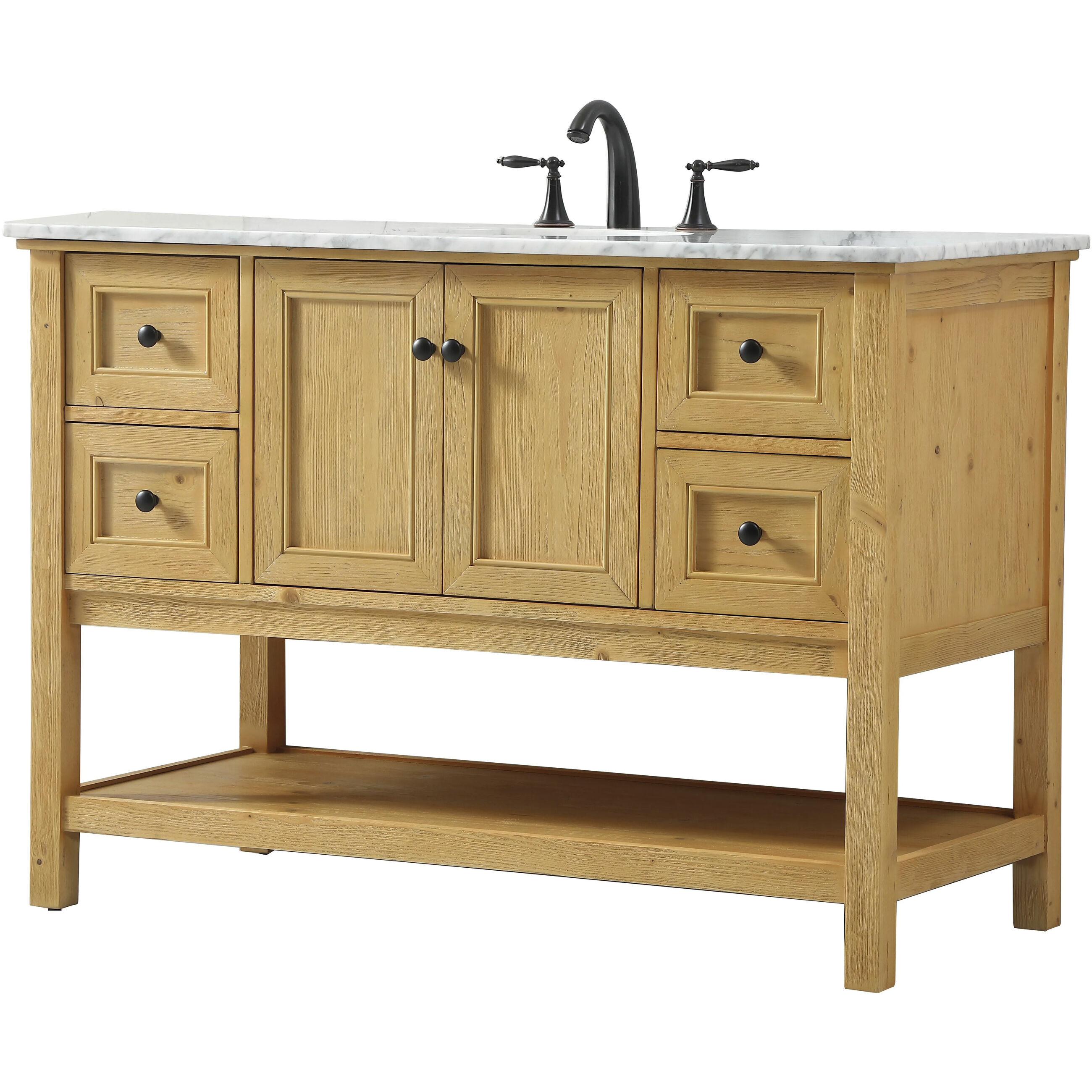 Metropolis 48 X 22 X 34 inch Natural Wood Vanity Sink Set