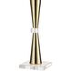 Brandt 32 inch 150 watt Gold with Clear Table Lamp Portable Light