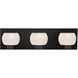 Keno 3 Light 22 inch Black Vanity Light Wall Light