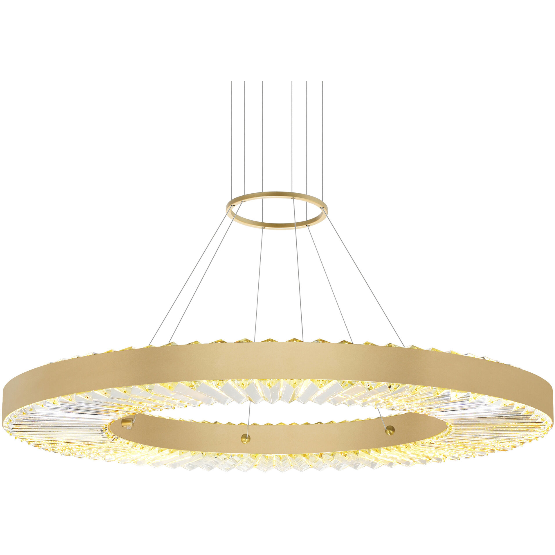 Bjoux LED 32 inch Brass Down Chandelier Ceiling Light
