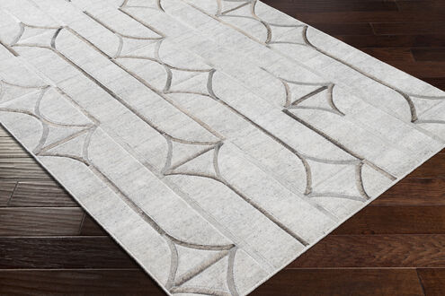 Eloquent 90 X 60 inch Light Gray Rug in 5 x 8, Rectangle
