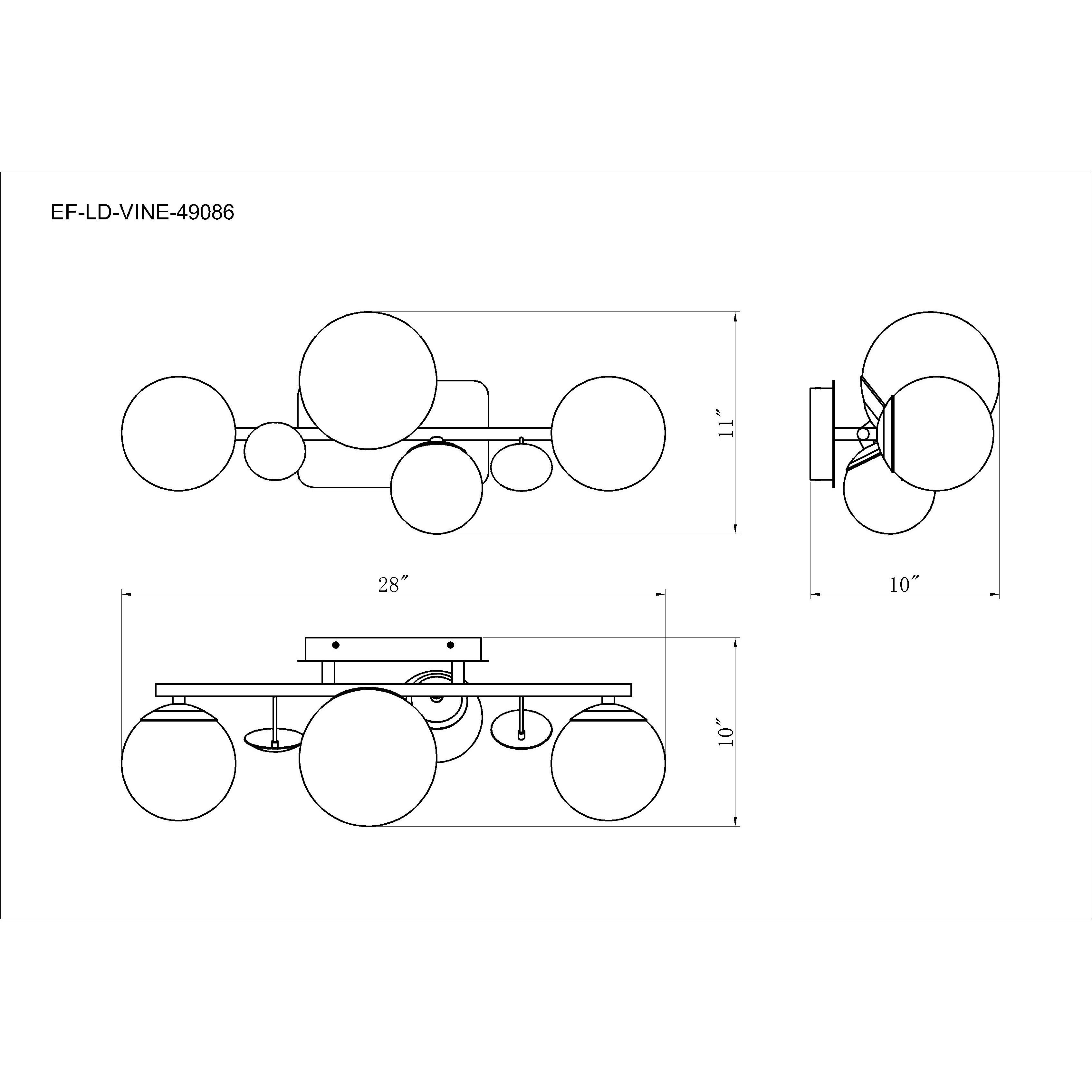 Vine 4 Light 28 inch Polished Nickel Vanity Light Wall Light