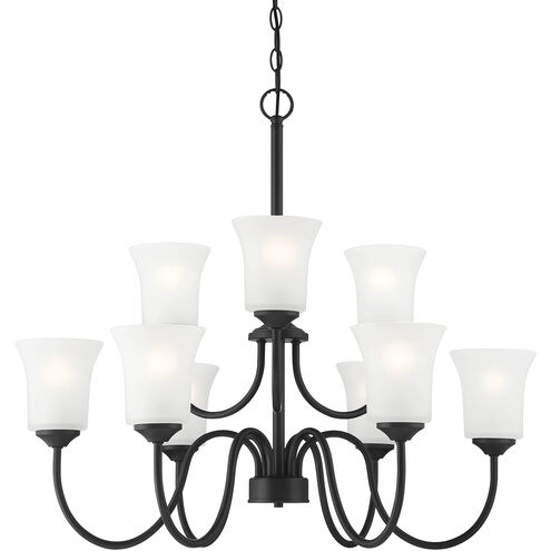 Bronson 9 Light 30 inch Matte Black Chandelier Ceiling Light