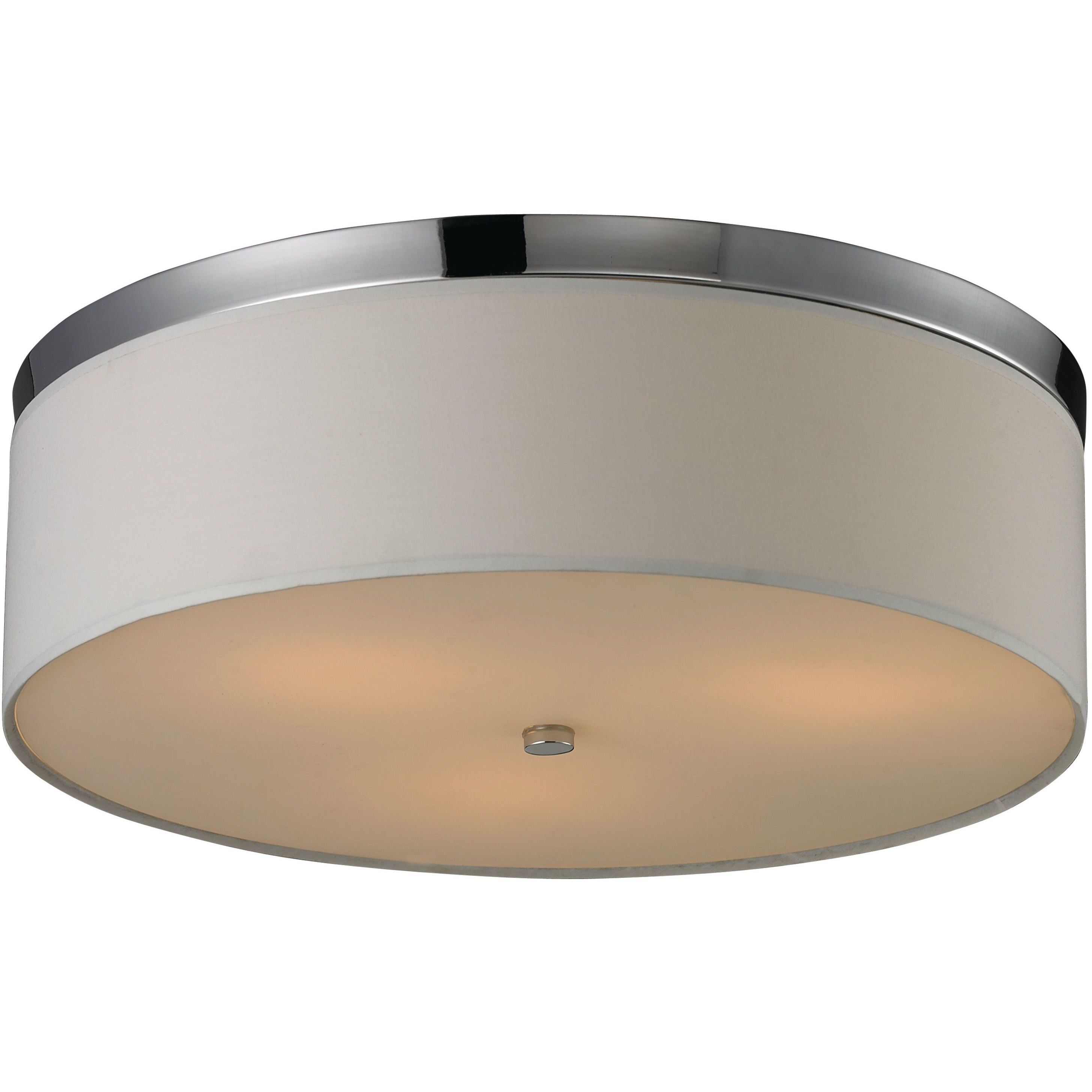 Flushmounts 3 Light 17 inch Polished Chrome Flush Mount Ceiling Light
