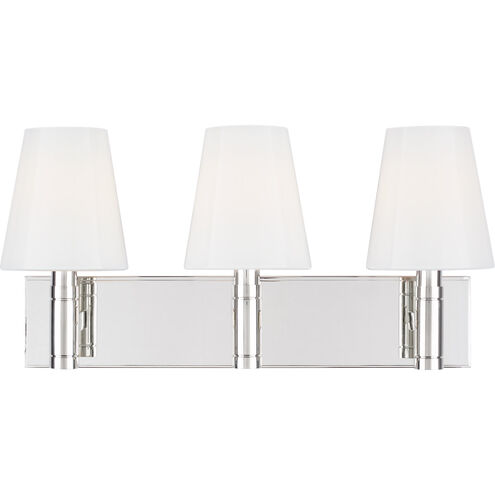 TOB by Thomas O'Brien Beckham Classic 3 Light 21.13 inch Polished Nickel Vanity Light Wall Light