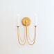 Plumette 2 Light 14 inch Gold Leaf Wall Sconce Wall Light