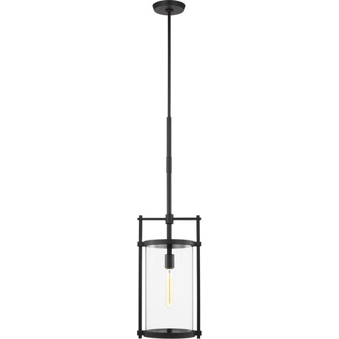 C&M by Chapman & Myers Eastham 1 Light 10 inch Textured Black Outdoor Pendant