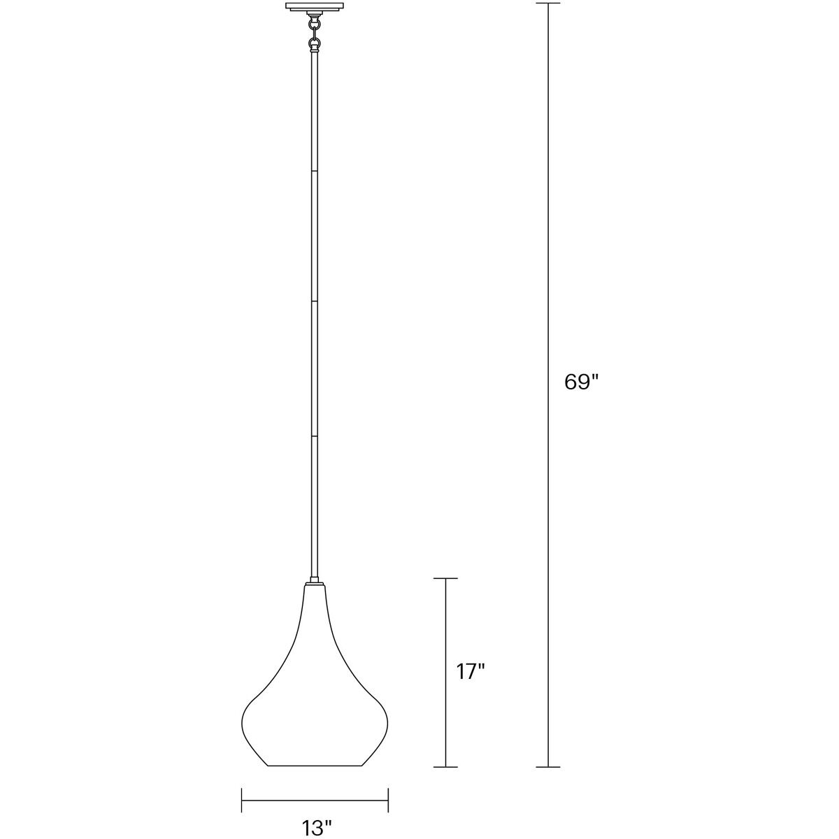 Mora 1 Light 13 inch Brushed Nickel Pendant Ceiling Light