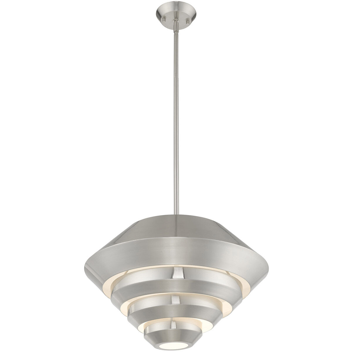 Amsterdam 1 Light 18 inch Brushed Nickel Mini Pendant Ceiling Light