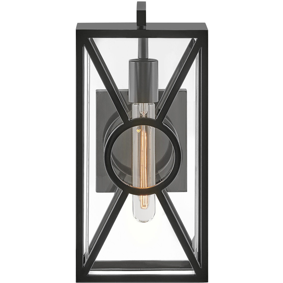 Coastal Elements Brixton Outdoor Wall Mount Lantern in Black, Small