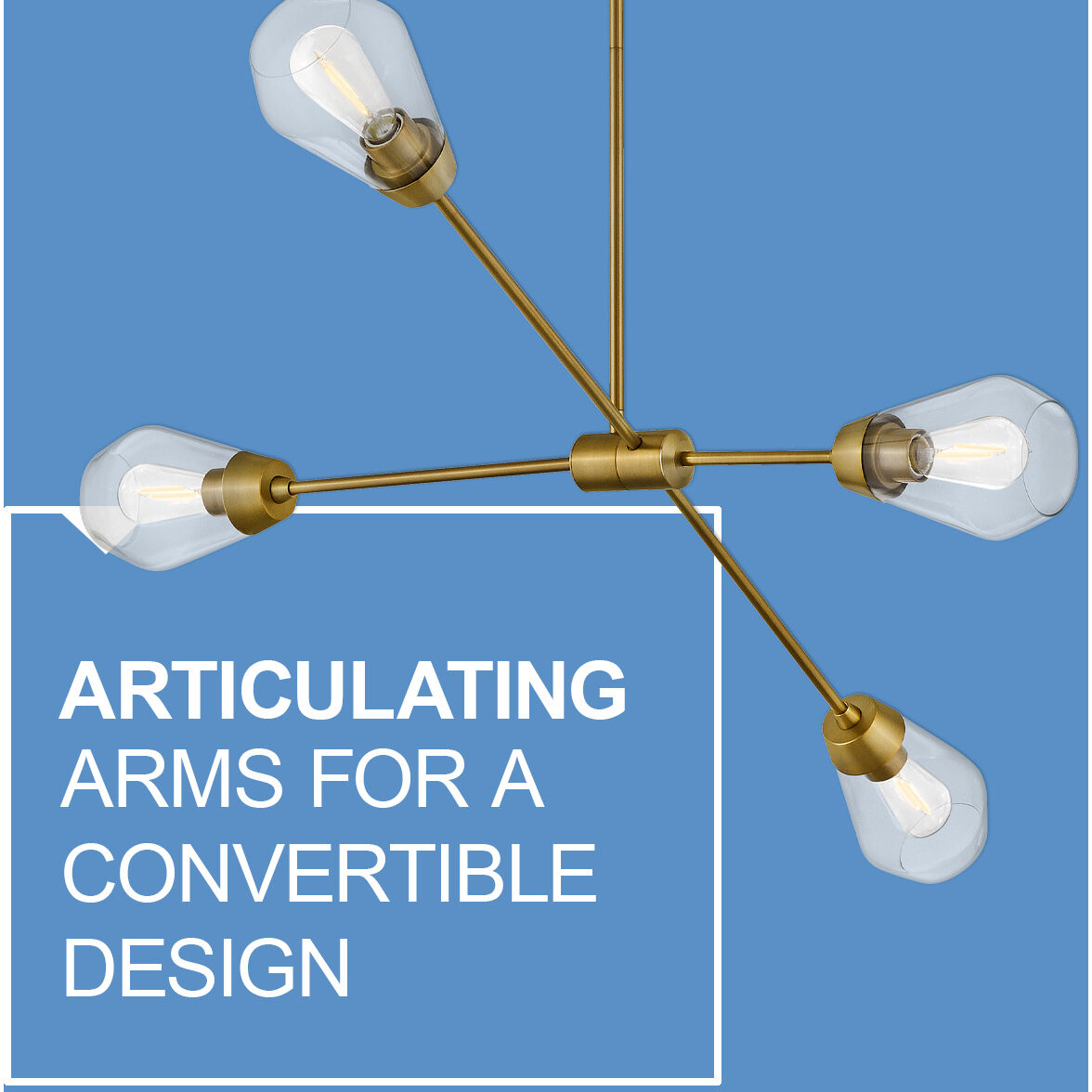 Livie 4 Light 44 inch Lacquered Brass Chandelier Ceiling Light