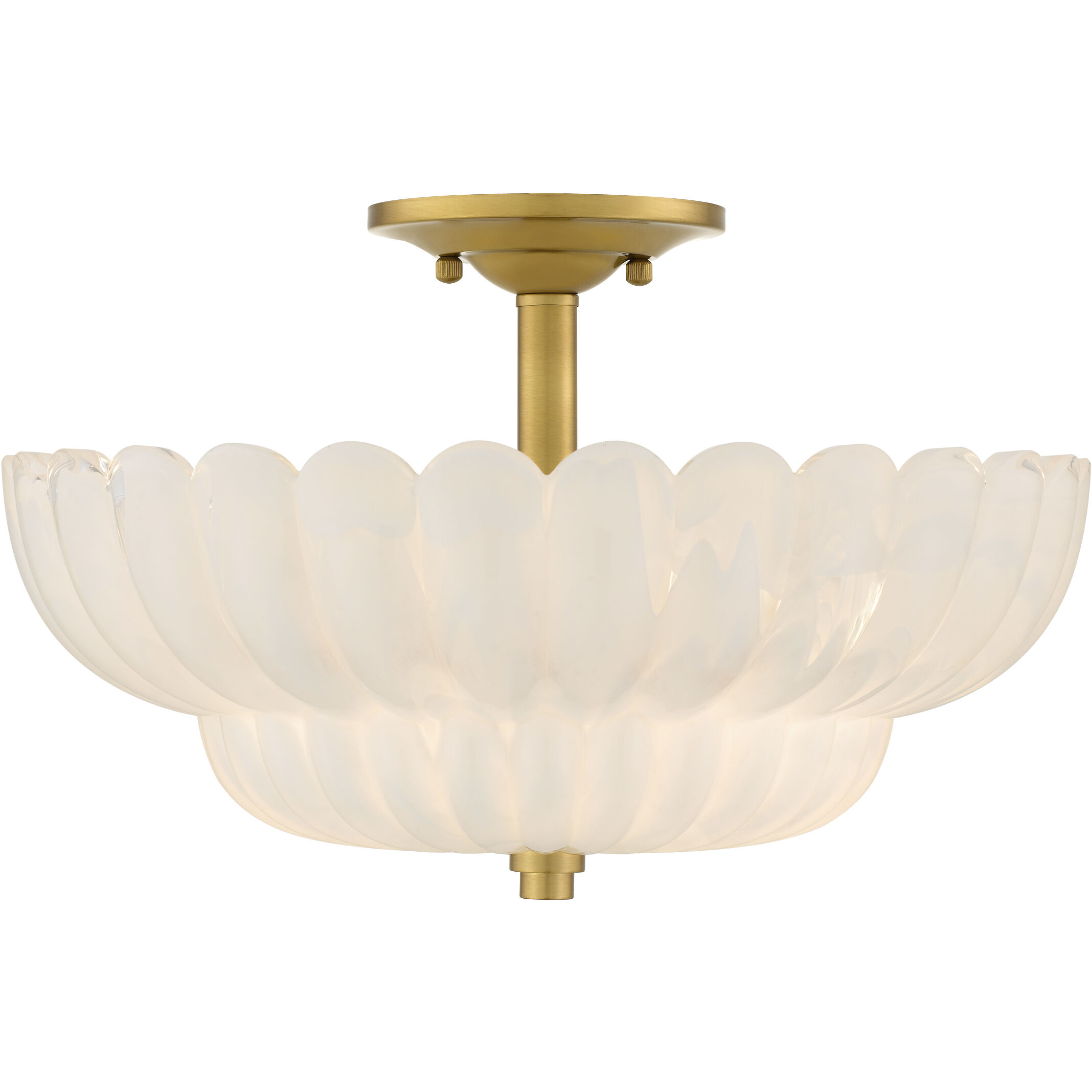 Whitecap 4 Light 15.5 inch Brushed Gold Semi-Flush Mount Ceiling Light