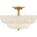 Whitecap 4 Light 15.5 inch Brushed Gold Semi-Flush Mount Ceiling Light