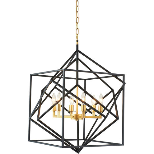 Canada 6 Light 26 inch Black Chandelier Ceiling Light
