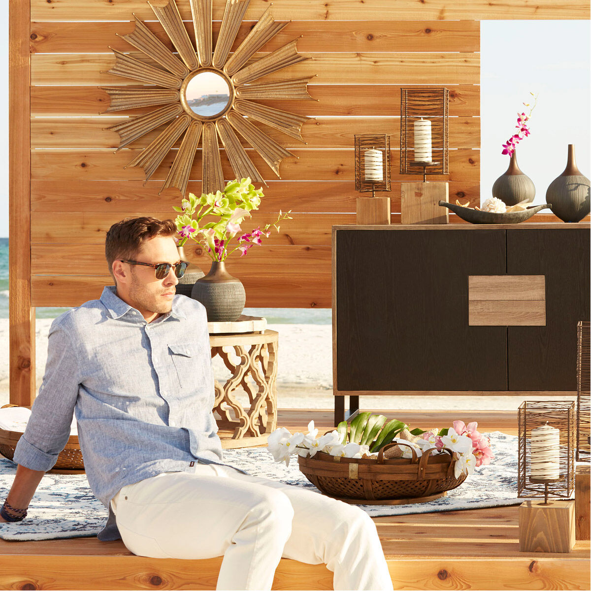 Sirah 31 inch Black Forest Grove Coffee Table