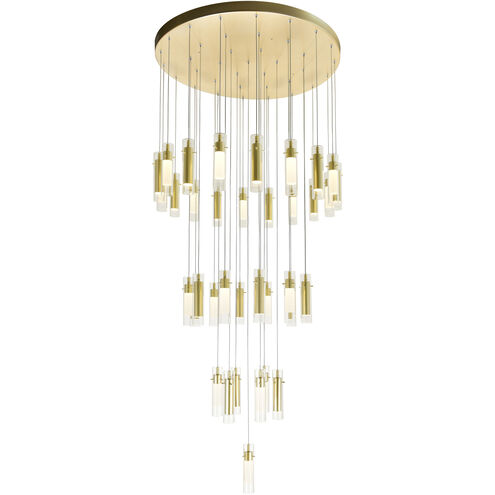 Olinda LED 33 inch Satin Gold Chandelier Ceiling Light