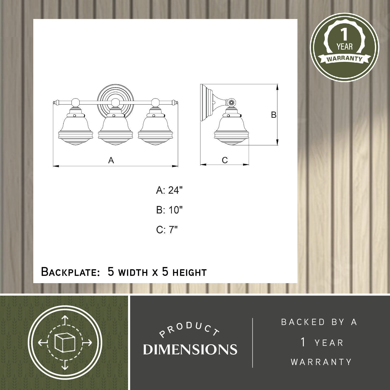 Huntley LED 24 inch Oil Rubbed Bronze Bathroom Light Wall Light