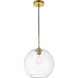 Baxter 1 Light 12 inch Brass Pendant Ceiling Light 