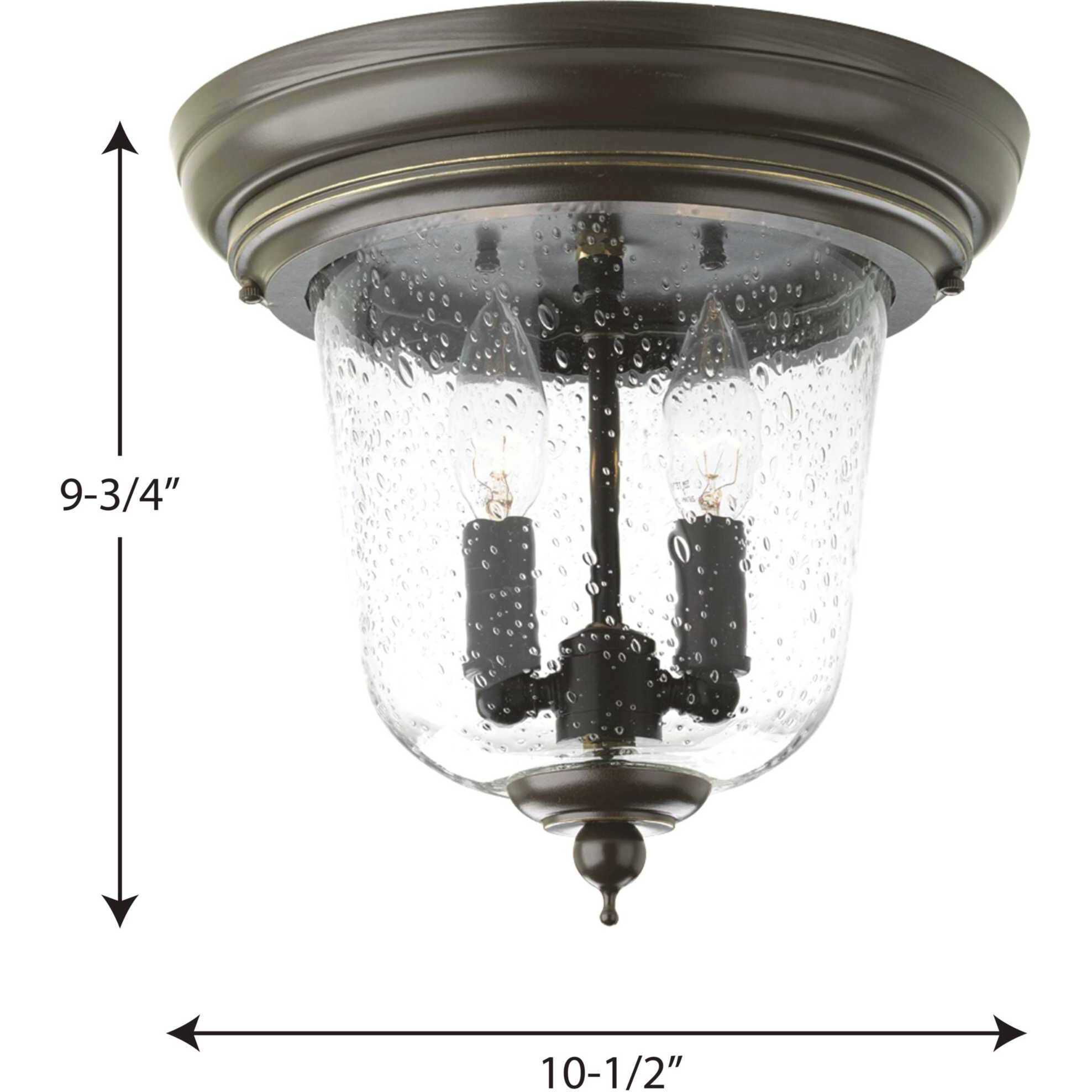 Ashmore 2 Light 11 inch Antique Bronze Outdoor Flush Mount