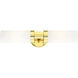 Aero 2 Light 19 inch Polished Brass ADA Vanity Sconce Wall Light