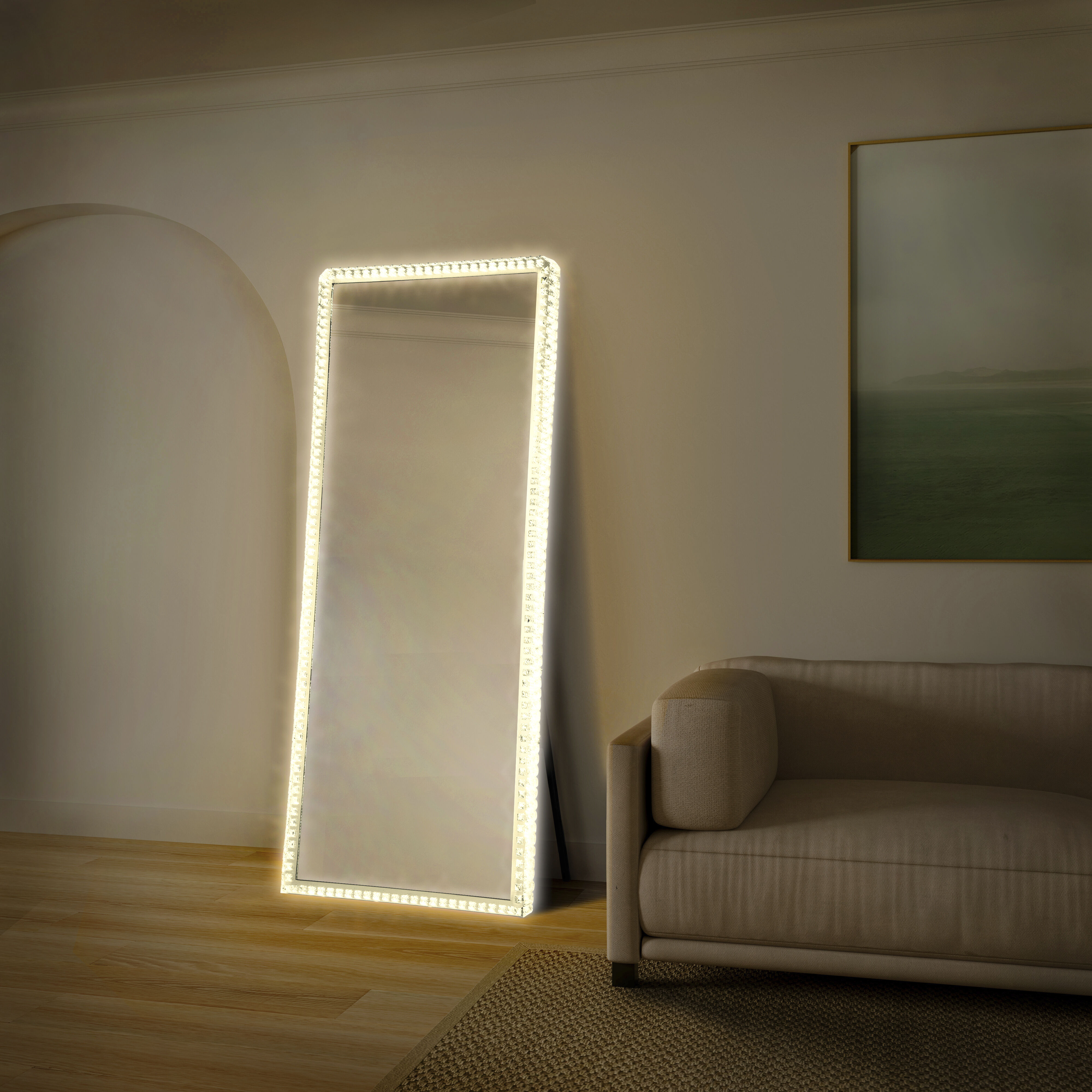 Nova of California Marilyn Illuminated Leaner Floor Mirror - Thumbnail 5