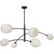 Artemis 6 Light 58.5 inch Oil Rubbed Bronze Chandelier Ceiling Light in Alabaster Glass