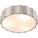 Canada 4 Light 15.7 inch Shiny Nickel Flush Mount Ceiling Light