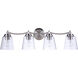 Tyler 4 Light 31 inch Brushed Polished Nickel Vanity Light Wall Light