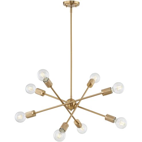 Module 8 Light 22 inch Burnished Brass Chandelier Ceiling Light