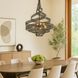 Flow 6 Light 30 inch Matte Black and French Gold Pendant Ceiling Light in Matte Black/French Gold