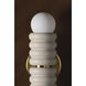 Bibi 2 Light 5 inch Aged Brass/Ceramic Antique Ivory Wall Sconce Wall Light
