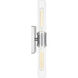 Keaton 2 Light 5 inch Brushed Nickel Bath Vanity Wall Light in Clear Fluted Glass