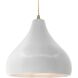 Radiance 1 Light 13.5 inch Antique Brass and Bisque Pendant Ceiling Light
