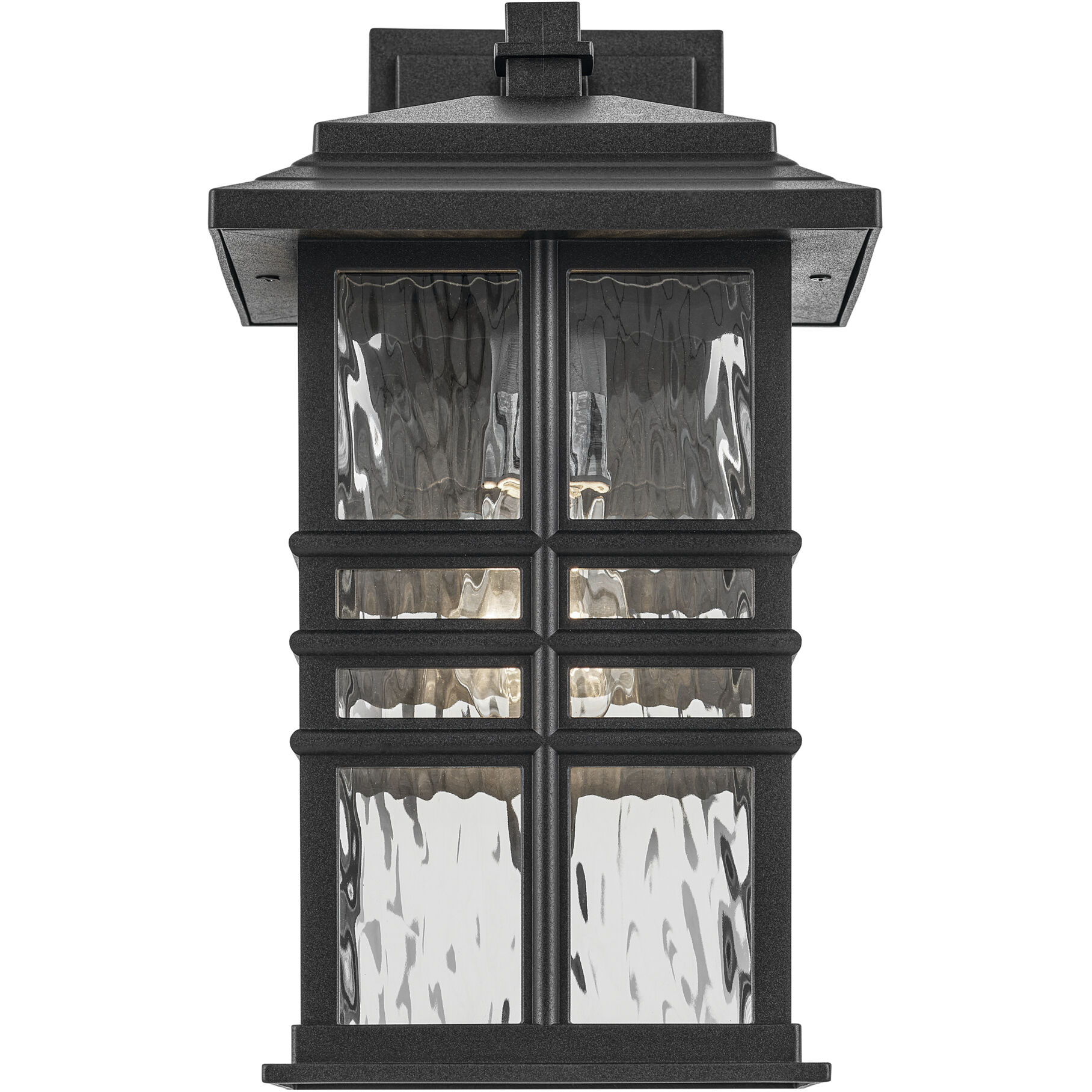 Beacon Square 1 Light 14.25 inch Textured Black Outdoor Wall Sconce, Medium