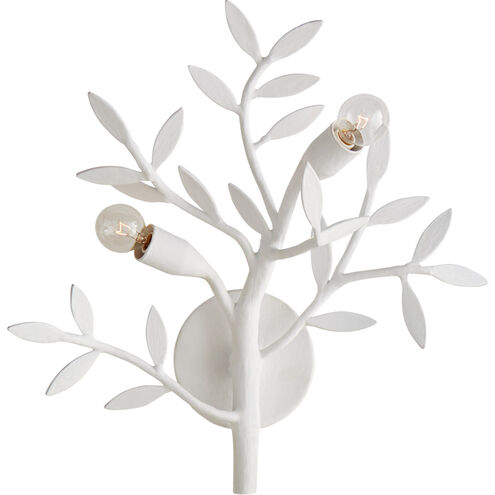 Julie Neill Mandeville 2 Light 13.75 inch Plaster White Sconce Wall Light