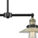 Franklin Restoration Halophane 2 Light 21 inch Black Antique Brass Chandelier Ceiling Light in Clear Halophane Glass, Franklin Restoration