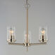 Corona 3 Light 17 inch Satin Nickel Single-Tier Chandelier Ceiling Light in Clear
