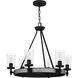 Alpine 6 Light 26 inch Earth Black Chandelier Ceiling Light