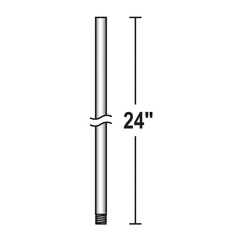 Downrod Satin Nickel Fan Downrod, 24in