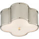 Alexa Hampton Basil 2 Light 11.25 inch Polished Nickel Flush Mount Ceiling Light, Small
