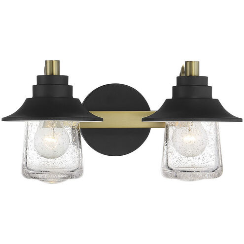 Westfield Manor 2 Light 16 inch Sand Coal/Soft Brass Bath Light Wall Light