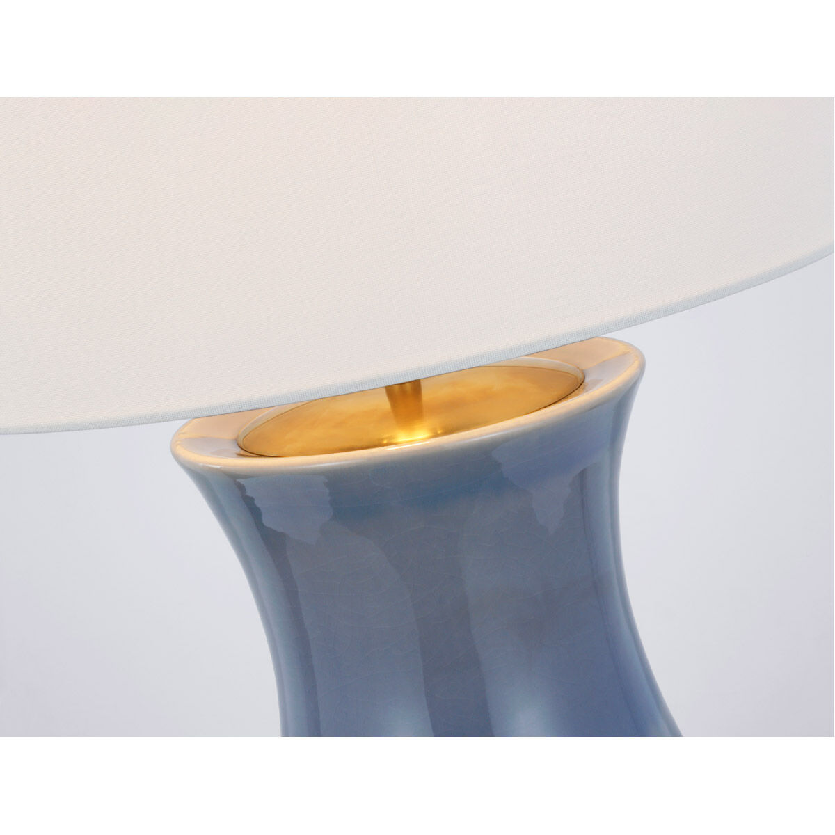 AERIN Marella 33 inch 15 watt Polar Blue Crackle Table Lamp Portable Light, Medium