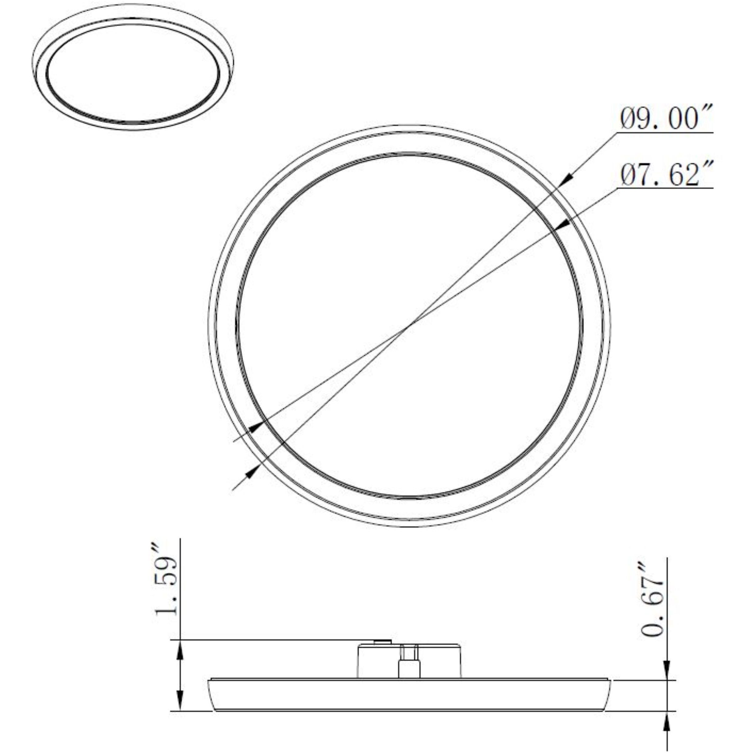 Blink LED 9 inch White Flush Mount Ceiling Light