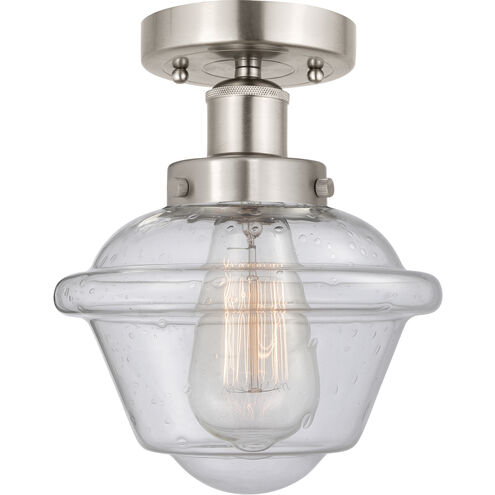 Oxford 1 Light 6.5 inch Brushed Satin Nickel Semi-Flush Mount Ceiling Light