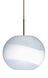 Luna LED Bronze Pendant Ceiling Light in Opal Frost Glass