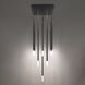 Viggo LED 2 inch Black Multi-Light Pendant Ceiling Light, dweLED