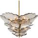 Florina 9 Light 32.68 inch Antique Brass and Smoke Glass Chandelier Ceiling Light